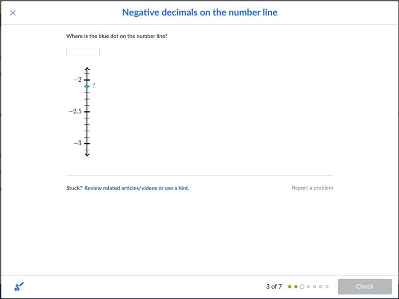 Negative number on a number line 3-example-1