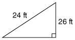 A 26-foot ladder is placed against a house and reaches the 24-foot roof. If you want-example-1