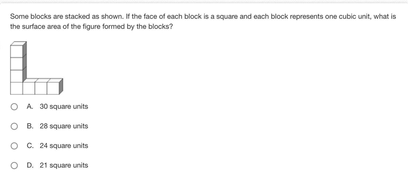 Some blocks are stacked as shown. If the face of each block is a square and each block-example-1