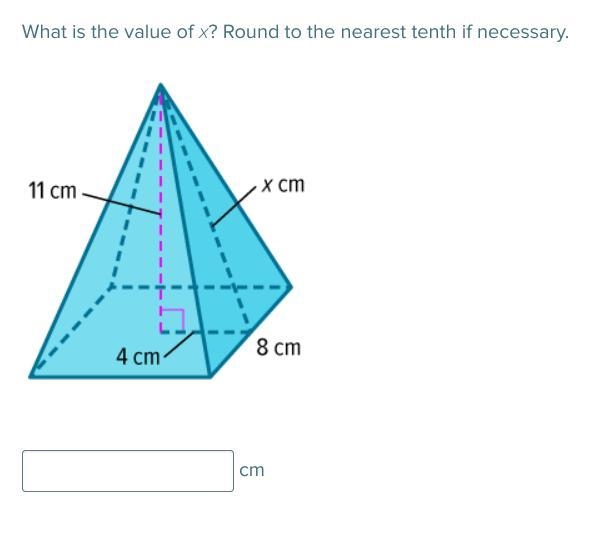 What is the value of x? Round to the nearest tenth if necessary.-example-1