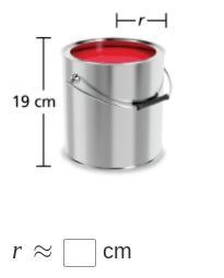 Find the missing dimension of the cylinder. Round your answer to the nearest whole-example-1