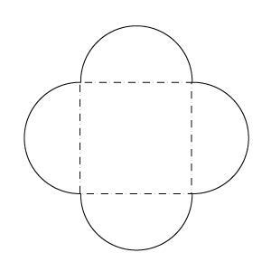 This figure represents a design that is sewn onto a blanket. The semicircles are a-example-1