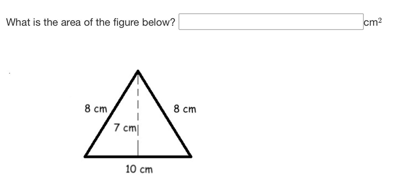 What is the area of the figure below?___________cm2-example-1