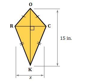 Each shape below has an area of 60 square inches. find the vaule of x.-example-1