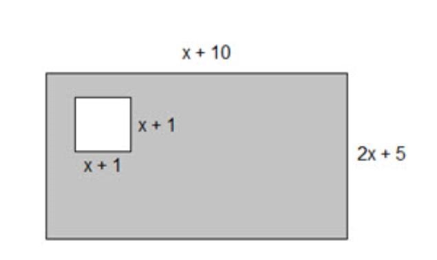 Help? Problem: Write an expression for the area of the shaded region in its simplest-example-1