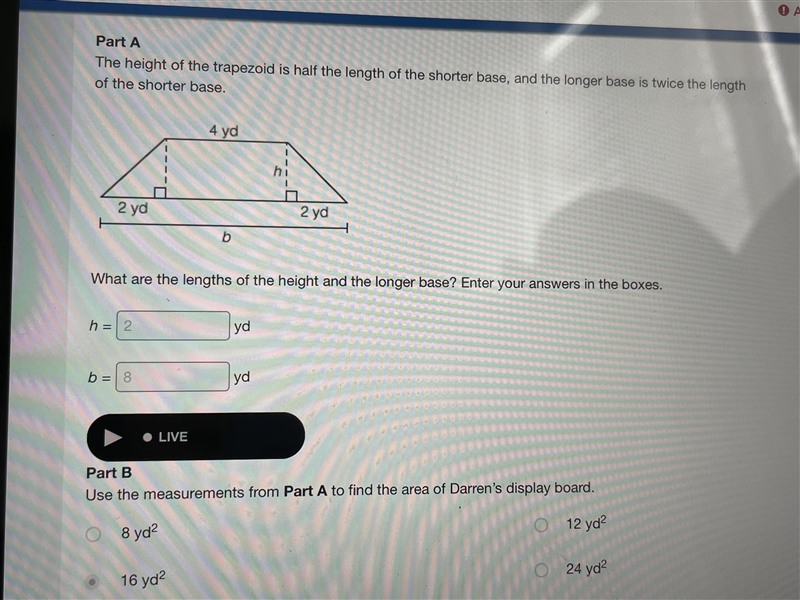 ONLY NEED HELP ON PART B!!-example-1