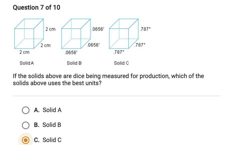 If the solids above are dice being measured for production, which of the solids above-example-1