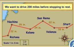 PLEASE HELP!!!! Which destination on the map is 200 miles from our starting point-example-1