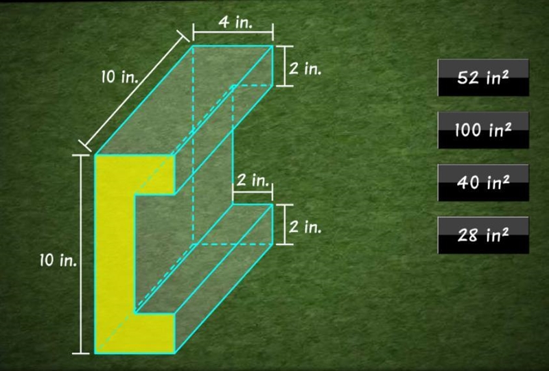 What is the area of this face?-example-1