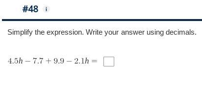 Simplify the expression. Write your answer using decimals.-example-1