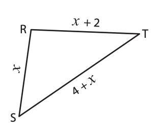 Triangle RST has a perimeter of 21 feet. What is the value of x? * 5 points A.x = 2 B-example-1