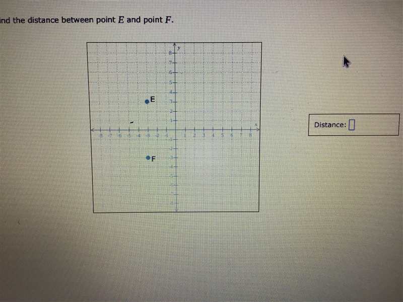 Find the distance between point E and point F-example-1