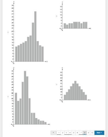 For which distributions is the median the best measure of center? Select each correct-example-1