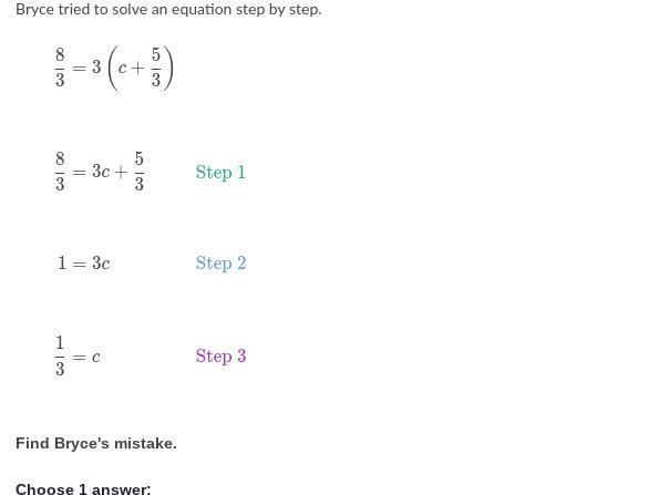 Find the mistake: two-step equations 5 stars for correct answers have a great day-example-1