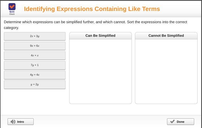 Which can be simplified and which can not-example-1