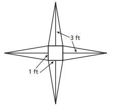 Use the net to find the surface area of the regular pyramid.-example-1