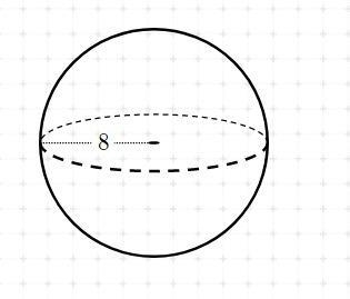 Find the volume of the sphere. Either enter an exact answer in terms of π or use 3.14, point-example-1