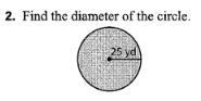 Find the diameter of the circle and show work-example-1