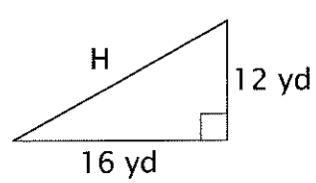 How do I solve for H with a triangle of 12, 16, and H are you able to explain how-example-1