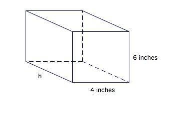 If the volume of the prism is 480 cubic inches, what is the base length? A) 10 inches-example-1