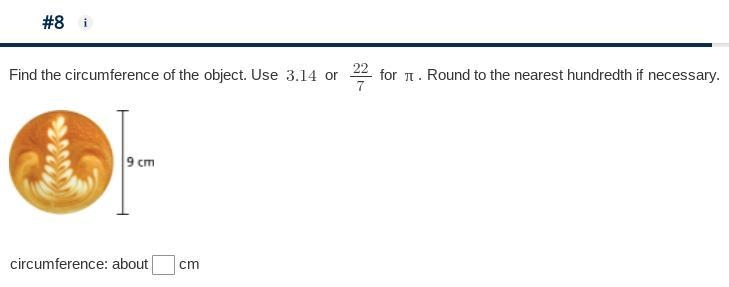 Find the circumference of the object-example-1