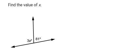 Find the value of X (A. 33) (B. 27) (C.60) (D. 3)-example-1