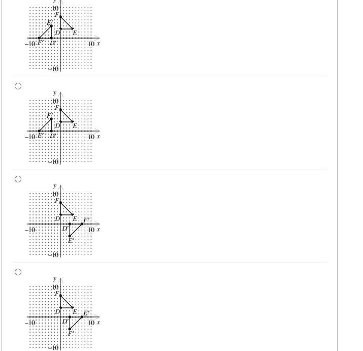 graph DEF with verticals D (0,3), E(4,3), and F(0,7). Then graph its image after a-example-1