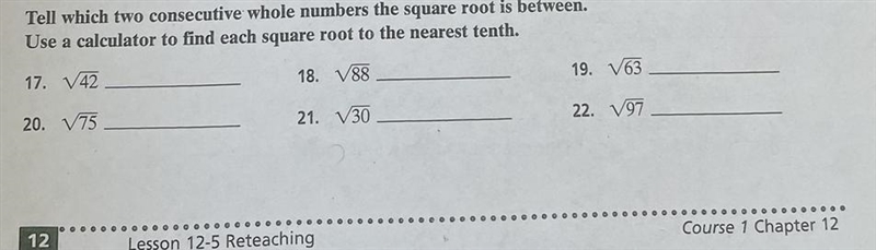 Exploring Square Roots and Rational Numbers ( PLEASE HELP )-example-1