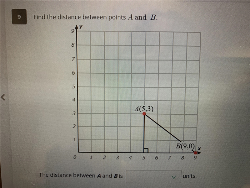 Find the distance betweens point A and B-example-1