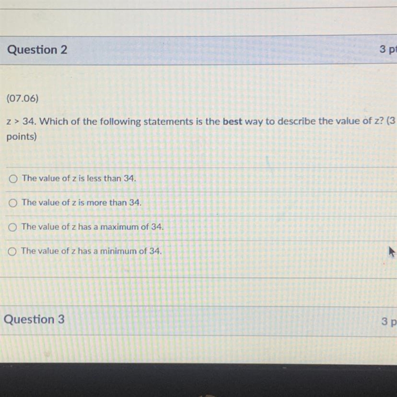 Z > 34. Which of the following statements is the best way to describe the value-example-1