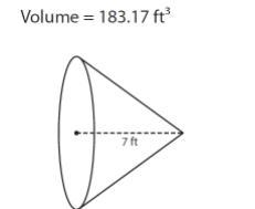 What is the radius of the cone-example-1