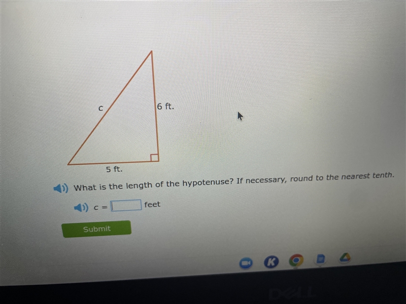 Hi! Can someone help me with the phytagorean theorem find the length of the hypotenuse-example-1