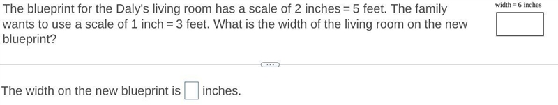 The blueprint for the Daly​'s living room has a scale of 2 inches=5 feet. The family-example-1