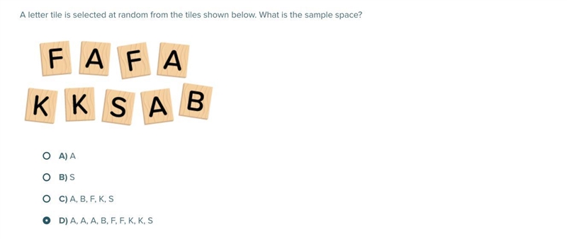 A letter tile is selected at random from the tiles shown below. What is the sample-example-1