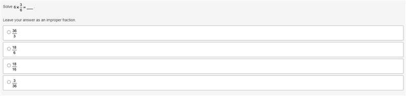 50 Points Solve six times three-sixths equals blank. Leave your answer as an improper-example-1