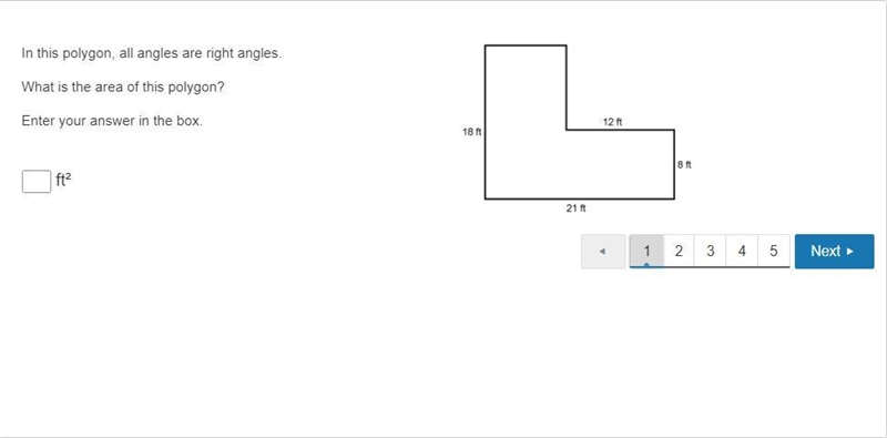 In this polygon, all angles are right angles. What is the area of this polygon? Enter-example-1