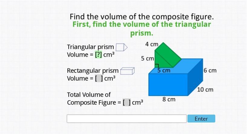 I need help with the steps for the triangular prism. thank you.-example-1