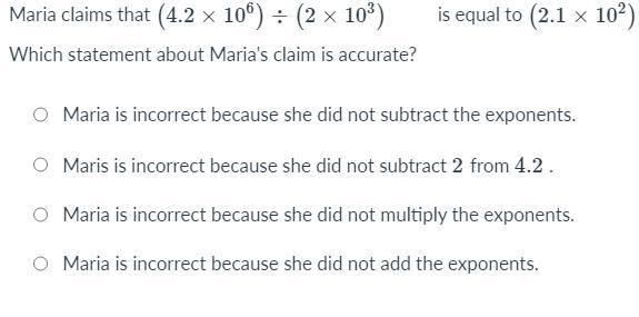 Which statement about Maria's claim is accurate?-example-1