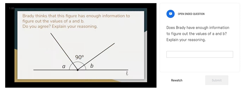 Does Brady have enough information to figure out the values of a and b? Explain your-example-1