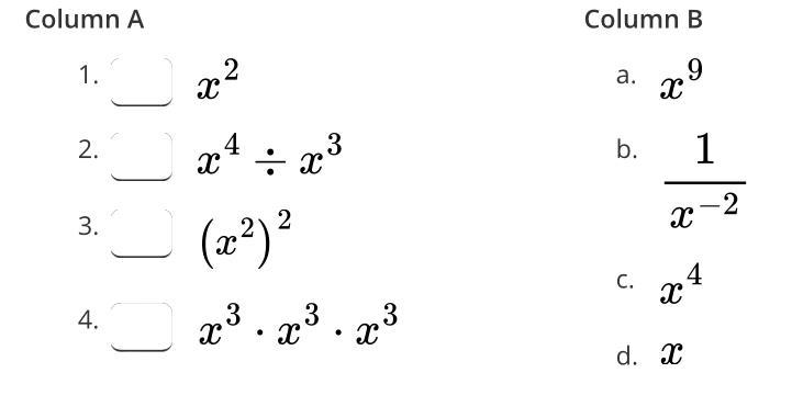 Match each expression with its equivalent expression. Each expression may be used-example-1