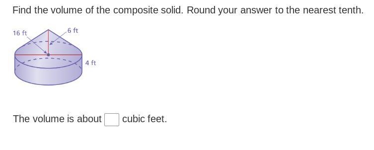 Find the volume of the composite solid. Round your answer to the nearest tenth. More-example-1