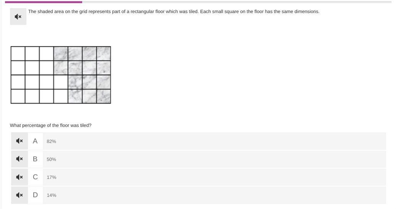 The shaded area on the grid represents part of a rectangular floor which was tiled-example-1