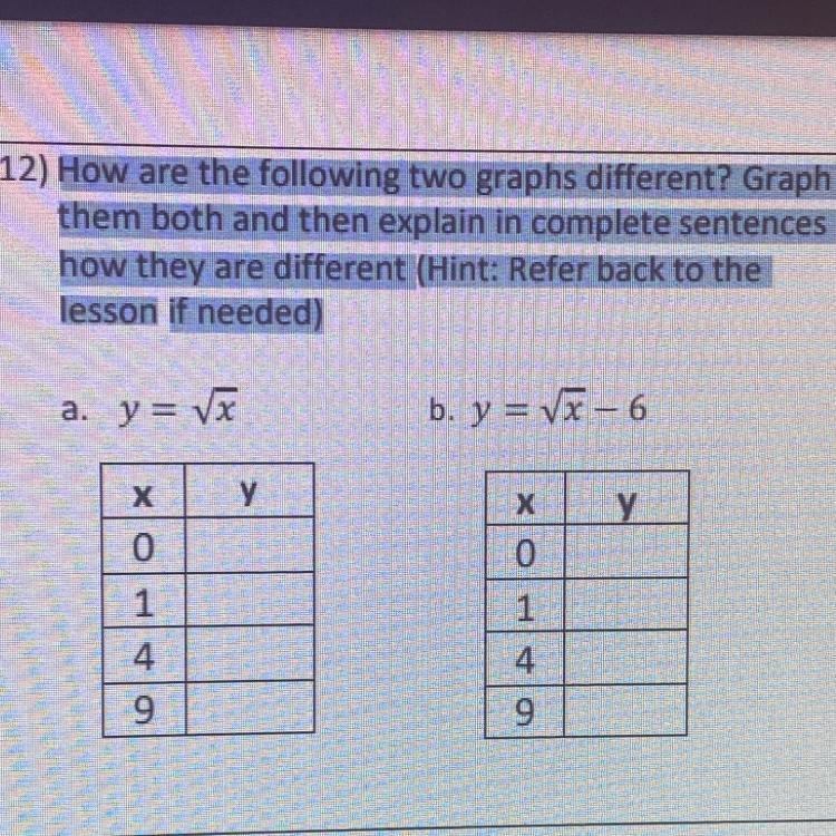 Please help explain how the two graphs are different. Please and thank you. :)-example-1