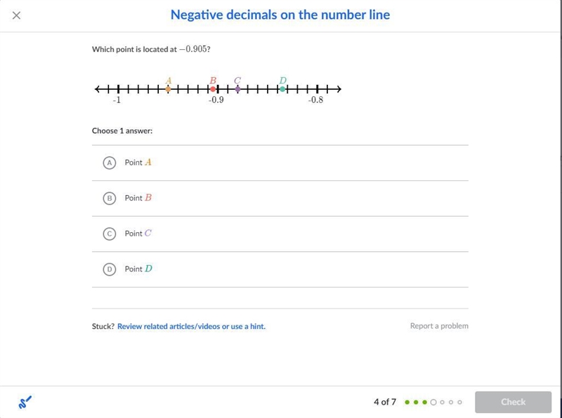 Negative decimals on a number line 4-example-1