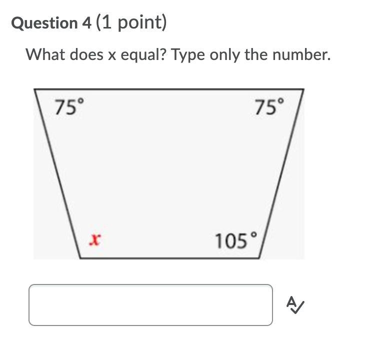 What does x equal? Type only the number.-example-1