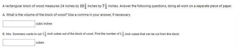 Use the information given to calculate the volume of the block of wood? Calculate-example-1