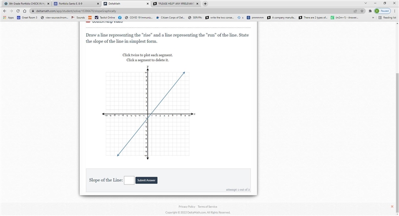 HELP PLEASE ANY IRRELEVANT ANSWERS WILL BE REPORTED Find Slope:-example-1