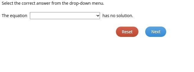 ASAP QUESTION The equation has no solution.-example-1