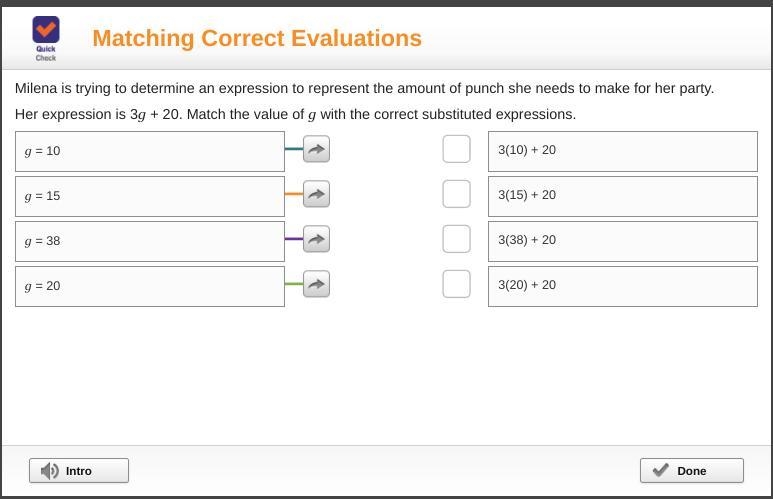 Match each to the description-example-1