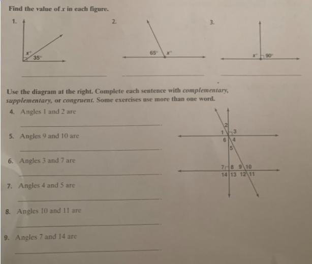 Special pairs of angles and classifying thoughts (PLEASE HELP)-example-1